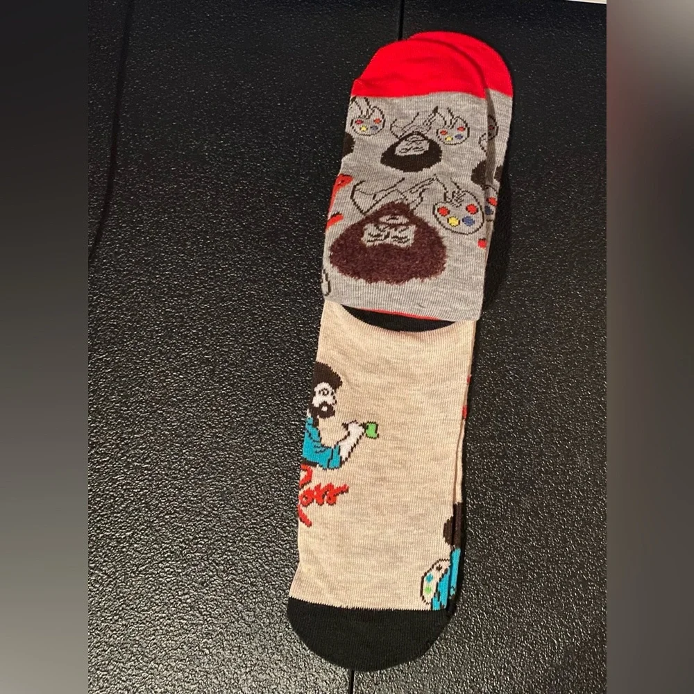 Fun Novelty Socks Featuring Bob Ross